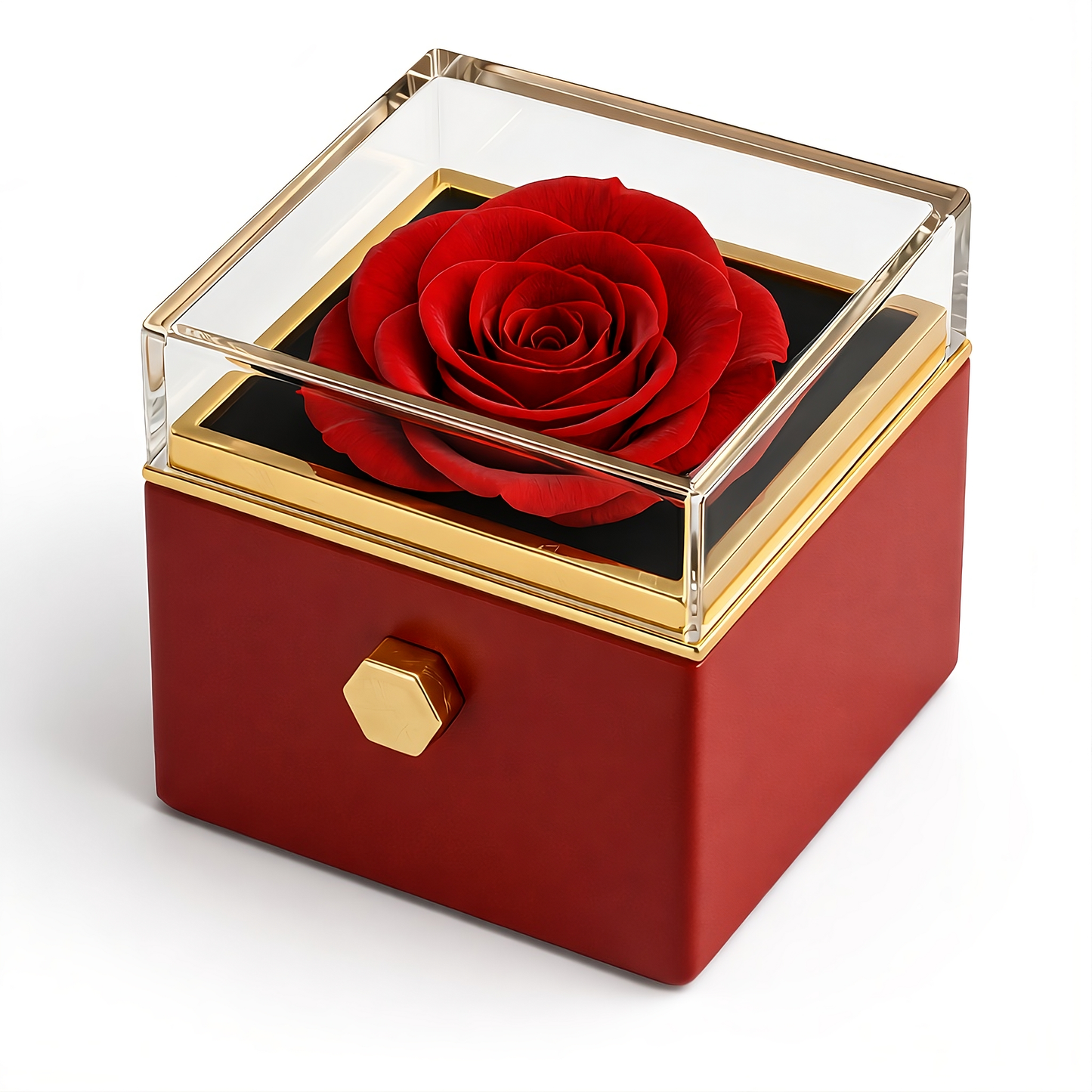 Real Rose Box & Personalized Necklace