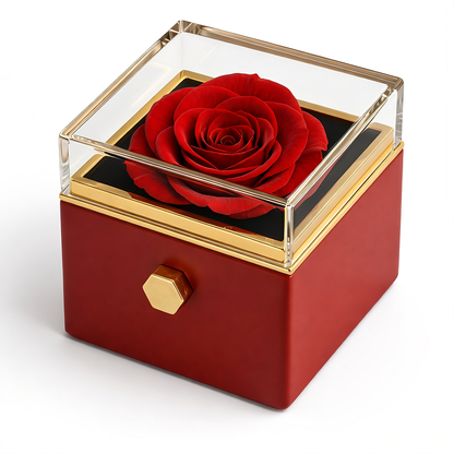 Real Rose Box & Personalized Necklace