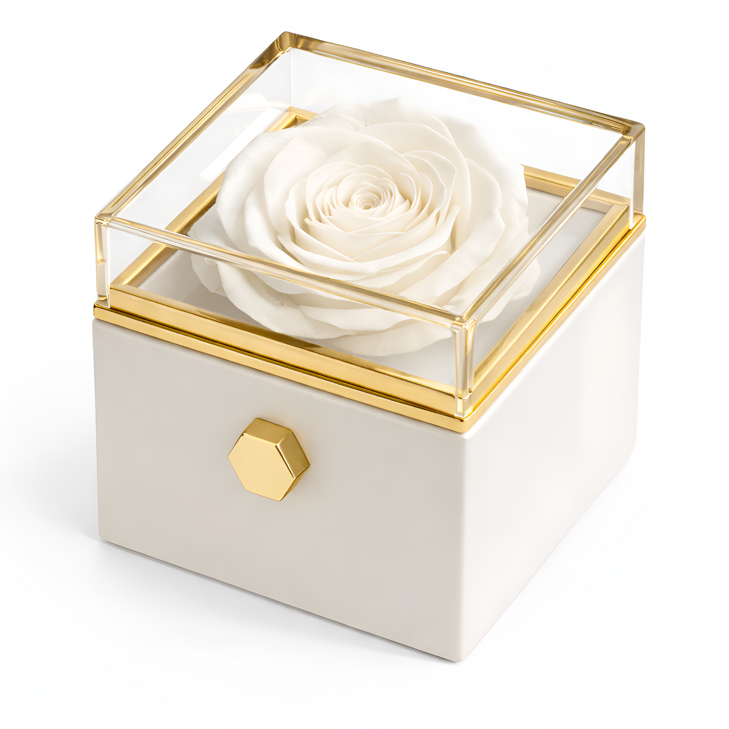 Real Rose Box & Personalized Necklace