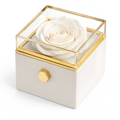 Real Rose Box & Personalized Necklace