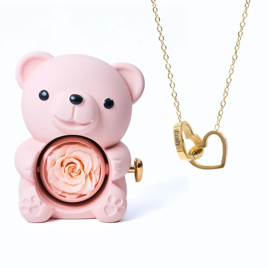 Eternal Bear & Personalized Necklace