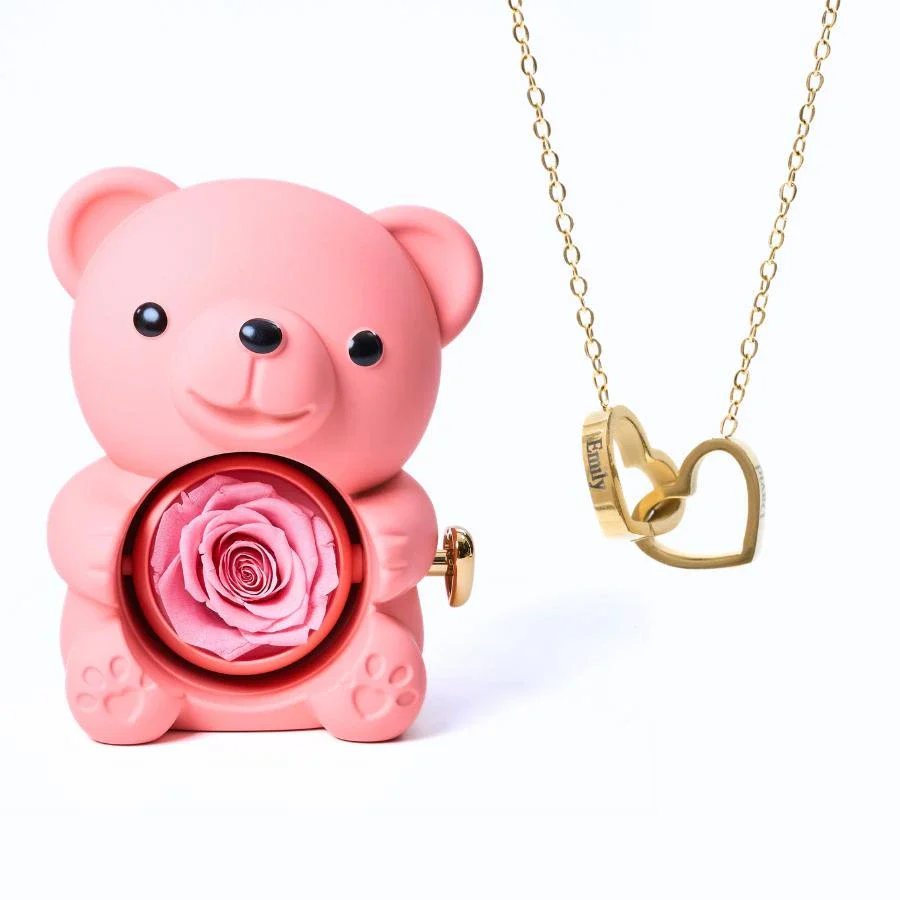 Eternal Bear & Personalized Necklace