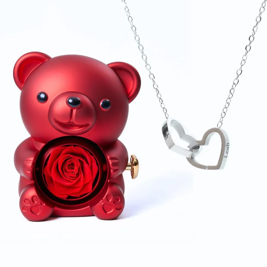Eternal Bear & Personalized Necklace