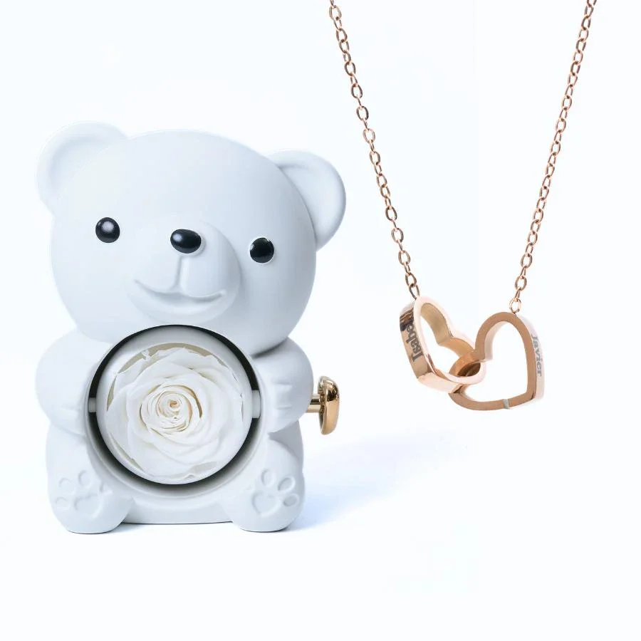 Eternal Bear & Personalized Necklace
