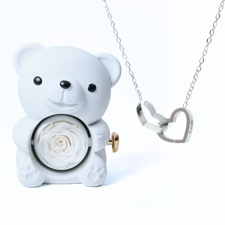 Eternal Bear & Personalized Necklace