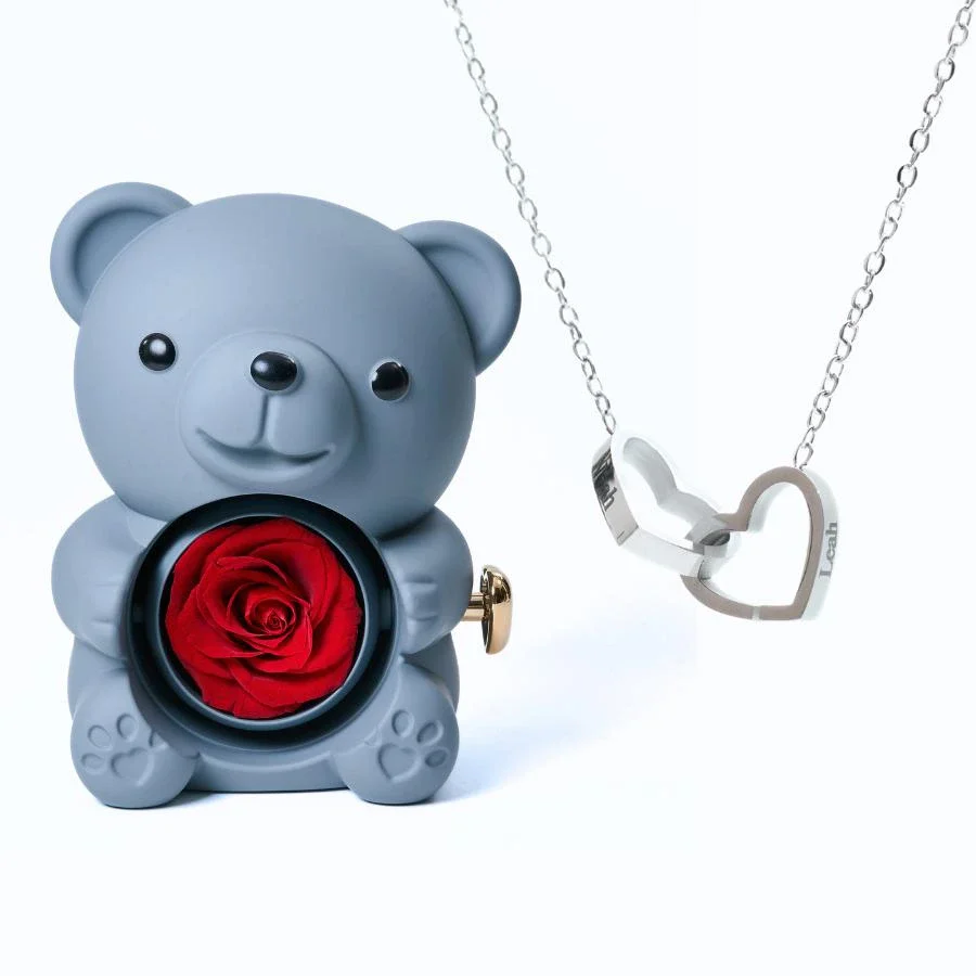 Eternal Bear & Personalized Necklace