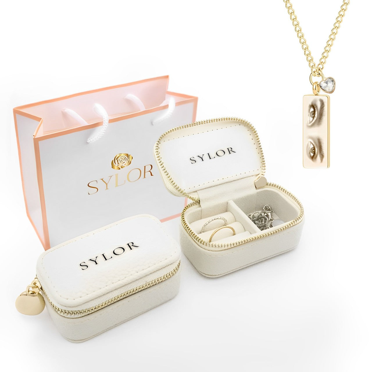 Coffret à bijoux cadeau et collier personnalisé