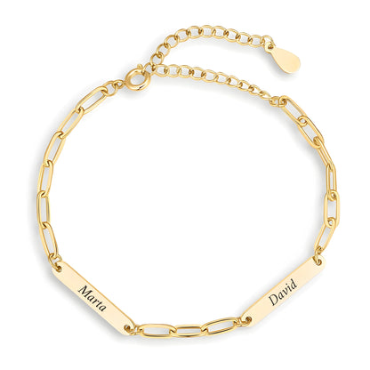 Real Rose Box & Linked Bracelet