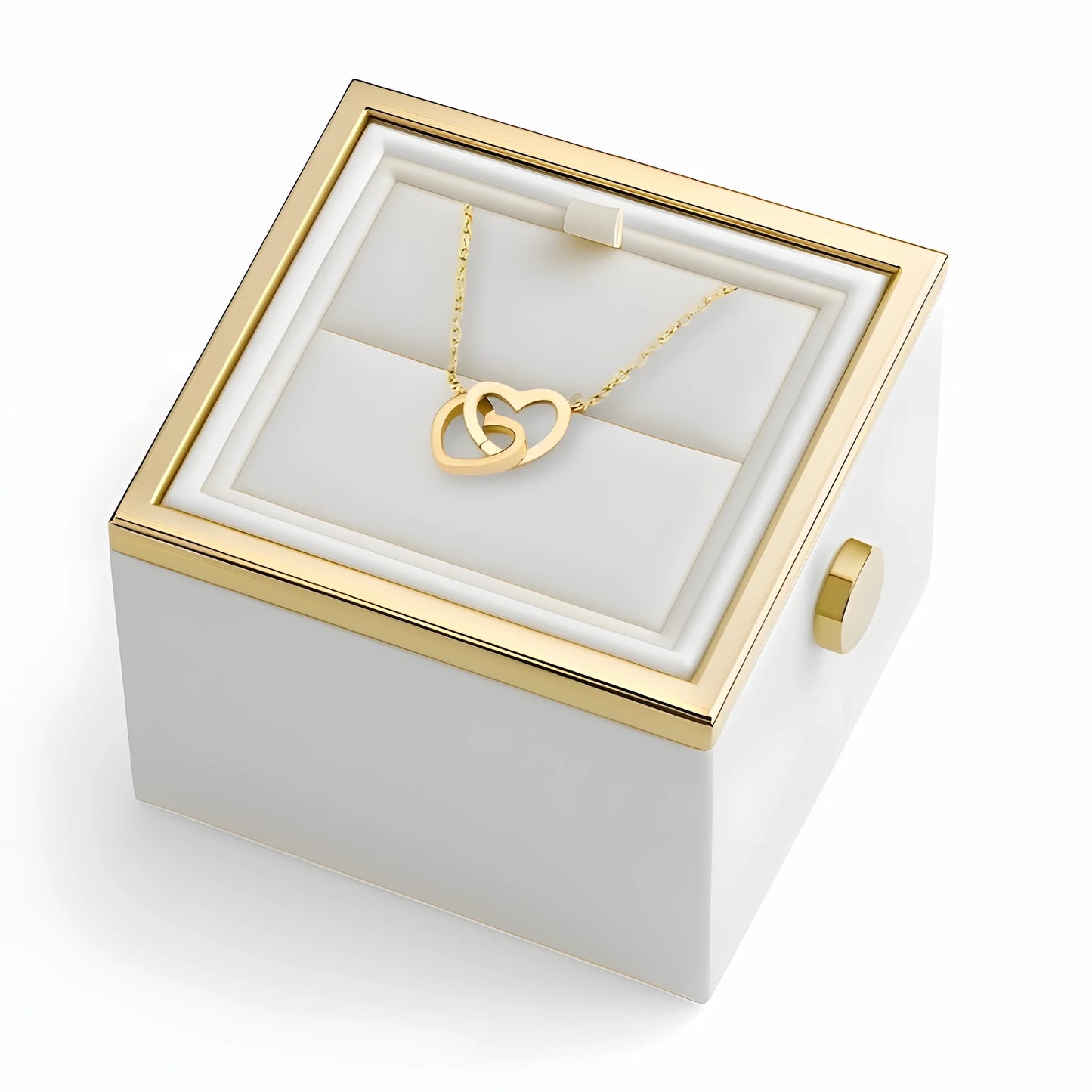 Real Rose Box & Personalized Necklace