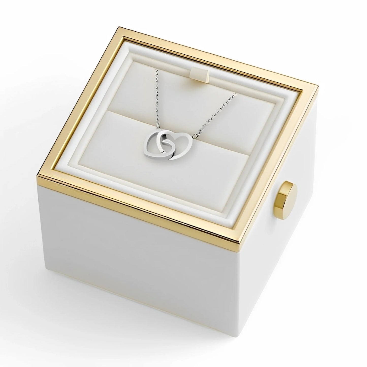 Real Rose Box & Personalized Necklace