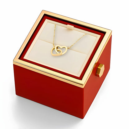 Real Rose Box & Personalized Necklace