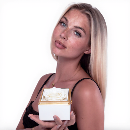 Real Rose Box & Personalized Necklace